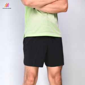 Quần Short Chạy Bộ 5 Inchs Athlet ATQ502 Đa Năng , Có Đai Belt - Đen Caro